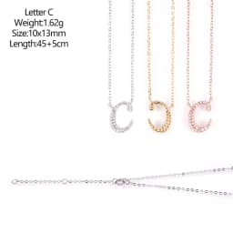 925 Sterling Silver D VVS1 Diamond Full Moissanite Pendant Necklace for Women Letter Sparkling Moissanite Jewelry