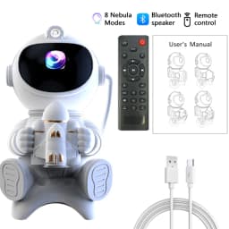 Astronaut Galaxy Projector Star and Moon Night Light Projector Bluetooth Remote Timer 360°Adjustable Angle for Bedroom Kids Gift