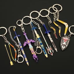 Game Zelda Link Master Sword Key chains Cosplay Alloy Openable Swords Pendant Props Keychain Accessoories Key Ring