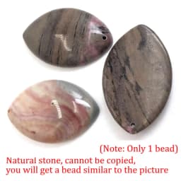 Natural Stone Purple Green Blue Black Striped Agates Beads Marquise Cabochons Stone Pendant 28x45mm For Jewelry Making