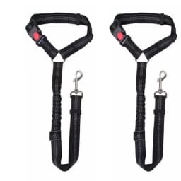 1/2pcs Dog Car Seatbelt Headrest Restraint Adjustable Reflective Pet Safety Seat Belt Clip Buckle Tether Large Medium Small Dogs