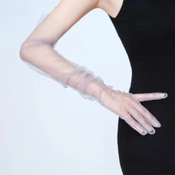 Women's Sexy Transparent Gloves Mesh Tulle Extra Long Gloves Opera Costume Party Dance Wedding Bride Dress Photography Props