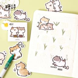 45 Pcs Kawaii Cat Stickers Set Aesthetic Cute Stationery Ideal for Laptop Journal Planner Scrapbook Cat Lovers Decor