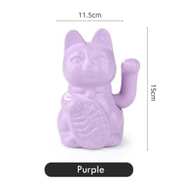 5.9 Inch Ceramic Lucky Cat Waving Arm Maneki Neko Beckoning Cat for Fortune Luck Wealth Prosperity Decoration Fengshui Ornament