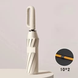 Extra Large Reinforced Wind-resistant Rain-resistant Dual-purpose UV-resistant Fully Automatic Ring-buckle Umbrella