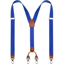 2.5cm 4 Clips Suspenders Clips for Men Y-Back Jeans Hook Buckle Adjustable Pant Braces Straps for Shirt Suit Pants Suspender