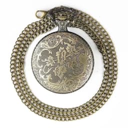 Vintage Bronze Heart-Shaped Cobweb Clamshell Quartz Pocket Watch Necklace Pendant Handmade Clock Souvenir Gift for Men and Women