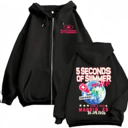 5 Seconds of Summer Everyone's A Star World Tour Zip Up Hoodies Men Women Harajuku Hip Hop Gothic Jacket Sweatshirt Hoodie Coats