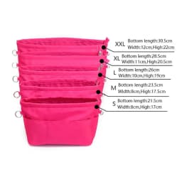 1Pcs New Storage Bags Insert Cosmetic Bag Felt with Zipped Top Linner Bag Portable Multi-Pocket Women Handbag Organizer Purse