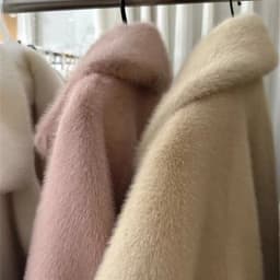 2025 Autumn Winter New Loose Environmentally Friendly Rabbit Fur fur Coat Long Thick Warm Temperament Loose Suit Collar Coat