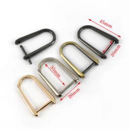5Pcs Detachable Screw D Buckle U Ring Metal Bag Chain Adjuster Hanger Hooks Clasp Handle Connector DIY Bags Hardware Accessories