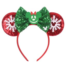 New Christmas Days Wheels Mouse Ear Headband Sequin Bows Girl Adult Kids DIY Party Cosplay Hair Accessories Princess Hairband