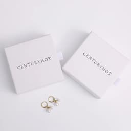 50-500pcsCustom Logo White Drawer Box Paper Cardboard Jewelry Box with Foam Inner Necklace Bracelet Ring Ring Earring Box