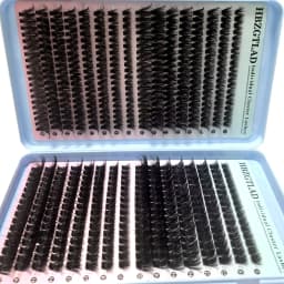 HBZGTLAD 32rows Fluffy Thick Eyelash Clusters Wispy Individual Lashes 30D-100D Mix Eyelash Extensions False Eyelashes