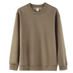 Cotton Long Sleeve Thin Fleece Sweatshirts Solid Casual Simple Drop Shoulder Hoodies Warm Crewneck American Couple Sweatshirt
