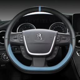 For Peugeot 508 2011 2012-2017 2018 508 SW 2011-2018 Car Steering Wheel Cover Microfiber Leather D Shape Auto Accessories