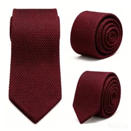 Men's Solid Color Knitted Tie New Style Fashion 8cm Knitted Tie Pure Cotton Men's Tie Business Wedding Tie Accessories Gift