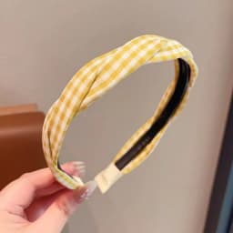 1PC Assorted Color Plaid Headbands, Twisted Pattern, Cute Hair Accessories for Women, Trendy Daily & Party Hair Decor