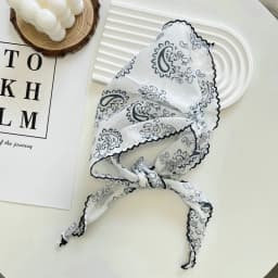 2025 Flower Neck Scarf Shawl Summer Triangle Hair Head Wrap Headband Handkerchief Hair Ties Bandanas Hair Ribbon For Women