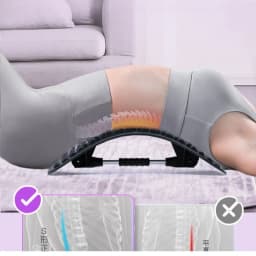 12Magnets Lumbar Vertebrae Relaxer Humpback Correction Shaping Back Stretcher Back Pain Relief Stretching Massager for Women&Men