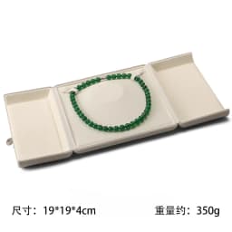 Pearl Necklce Gift Box Velvet Necklace Packaging Box Ring Holder Display Showcase Pendant Organizer
