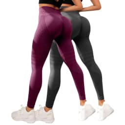 2pcs 3D Compression Leggings Cellulite Slimming Leggings Women High Waist Seamless Push Up Opaque Sport Pants For Yoga Fitness