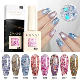 CANNI Cat Eye Gel Nail Polish and Glitter Gel 9ml HEMA TPO FREE High Gloss Quality Soak Off UV Gel Art Manicure Salon DIY Home