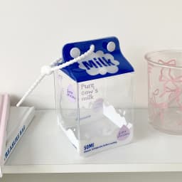 Clear Pvc 3d Milk Box Doll Bag Ins Cartoon Storage Case Portable Figure Display Organizer For Student Girls Toy Collectibles