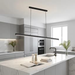 Modern LED Pendant Light Minimalist Lines High-End Feel For Restaurants Offices Conference Rooms Long Strip Lighting Fixtures