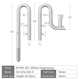 Week Aqua Fish Tank 304 Stainless Steel Filter Tube With Surface Skimmer For Inflow And Outflow Of Lily Tubes Aquarium
