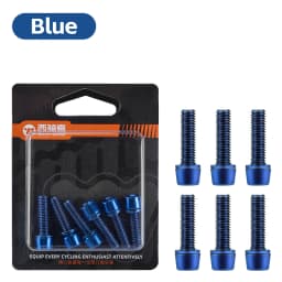 6pcs/set Bicycle Handlebar Screws M5 18mm Titanium Plated Colorful Stainless Steel MTB Road Bike Stem Bolts Cycling Parts
