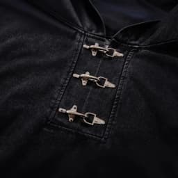 American Retro Half Open Airplane Buckle Hooded Sweatshirt for Men Y2k Korean Fashion High Street Loose Denim Hoodie Pullover