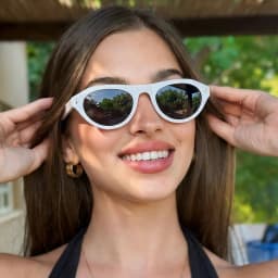 Light Luxury Cat-Eye Rice Nail Sunglasses Retro Ins High-End Women's Sunglasses For Vacation And Commuting Versatile Sunglasses