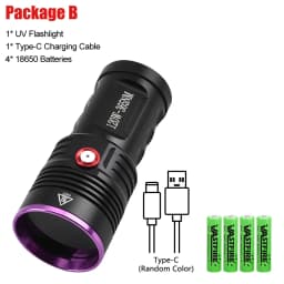 120W 6 * 4 core 365nm UV Flashlight Black Mirror 2-Mode Purple Light UV lamp Torch Pet Urine Stains bed bug Scorpions Detector