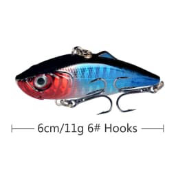 1pcs VIB Vibration Fishing Lure 6cm 11g Long Casting Rattlin Iscas Artificial Wobbler Plastic Hard Bait All Swimming Carp Tackle