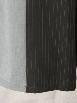 EAM Black Gray Striped Spliced Wide Leg Pants High Elastic Waist New Trousers Women Fashion Tide Spring Autumn 2026 1DH59370