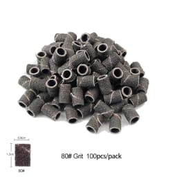 50/100pcs Nail Sanding Ring Bands Electric Manicure Nail Drill Bits 80/120/180/240 Grit UV Gel Polish Removal Accessory Tool