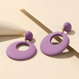New Trendy Big Acrylic Resin Dangle Earrings For Women Long Geometric Round Hanging Drop Earring for Grils Travel Korean Jewelry