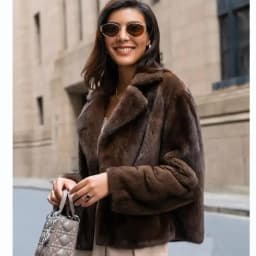 Women's 100% Genuine Mink Fur Jacket Winter Warmth Fashion European Street Style