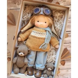 Handmade Waldorf Doll Mini Dress Up Doll DIY Artist Craft Waldorf Stuffed Dolls Soft Plush Toy Gift