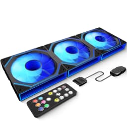 GSCOLER FC120 3IN1 Computer Chassis Fan 12cm PWM Quiet Cooling Fan 12V Large Air Volume 52.65CFM/800-1800RPM ARGB fan for PCcase