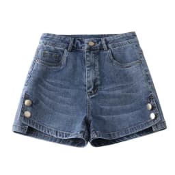 High Waisted Denim Shorts for Women's Summer 2026 New Loose A-line Wide Leg Pants Vintage Denim for External Wear Hot Pants