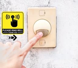 48pcsTiny Please Ring Bell Sticker Please Ring Bell Outdoor Sign Label Ring The Doorbell Sign Sticker 2inch