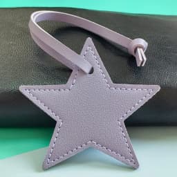 8cm PU Leather Patch Five-Pointed Star Keychain Star Decoration For Embellishing Bag Clothing Lanyard