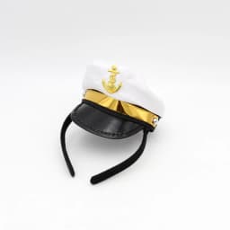 Mini Police Officer Sailor Navy Airman Pilot Hat for Pet Cat Dog Headdress
