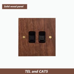 Model 86 Solid Wood Wall Light Switch Retro Brass Toggle Switch 13A English Wall 2gang2way Power Light Switch Socket Panel