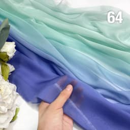 Rainbow Gradient Color Chiffon Fabric 30D Organza Tulle Fabric For Diy Ancient Style Hanfu Wedding Dress Stage Party Decor