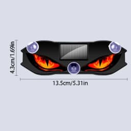 KEVANLY Solar Power Car Demon Eye Light Cool Flashing Warning Light Dynamic Safety Vehicle Signal Lights Universal