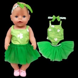 Doll Unicorn Romper Clothes for 40cm 43cm Born Baby Doll Wear Sets for 18 Inch Doll Coat Accessories Toys Wear