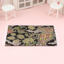 1Pc 1:12 Dollhouse Miniature Floor Rug Mat Turkish Woven Cover Carpet Model Bedroom Living Room Decor Toy Doll House Accessories